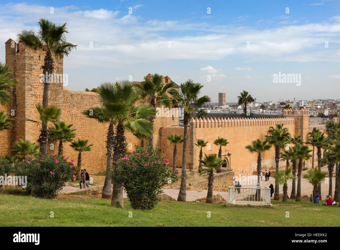Kasbah di Udayas (XIV secolo), Rabat, Marocco Foto Stock