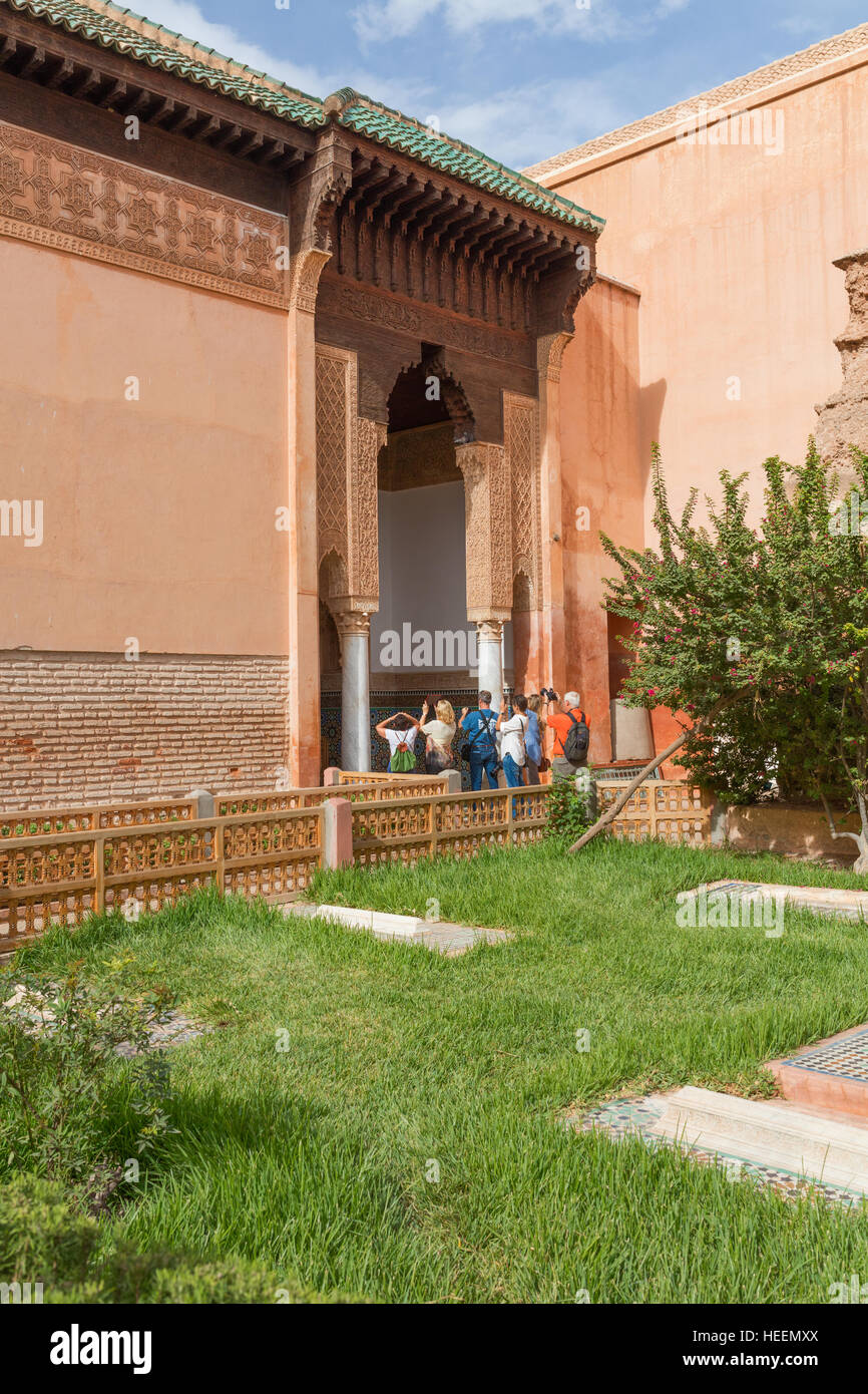 Tombe Saadid (XVI secolo), Marrakech, Marocco Foto Stock