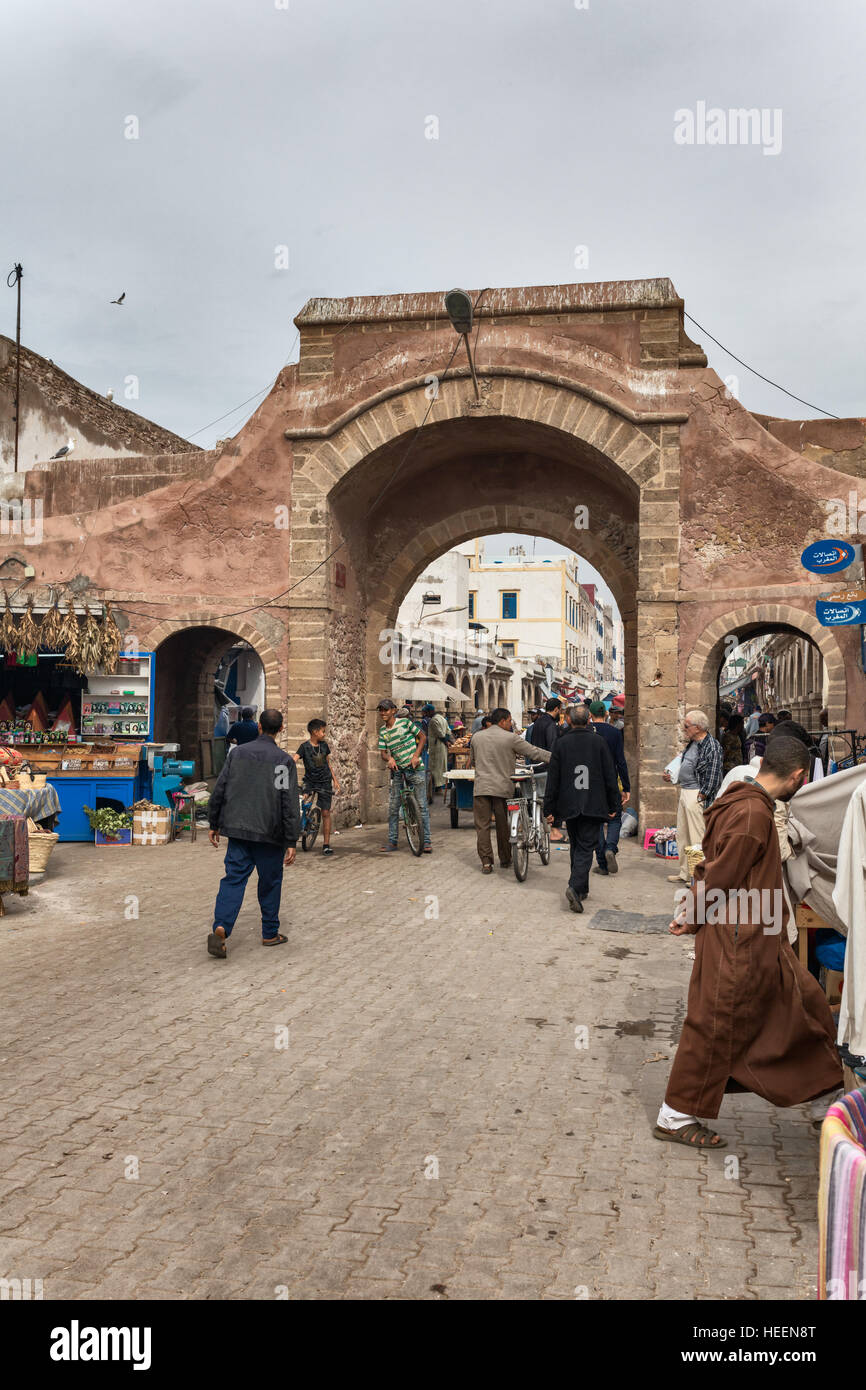 Medina, città vecchia, Essaouira, Marocco Foto Stock