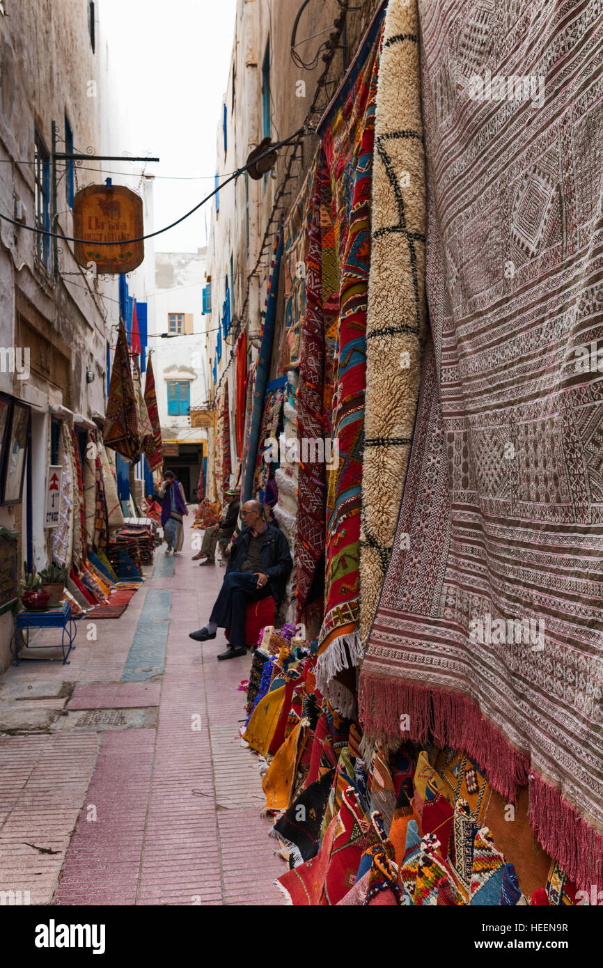 Medina, città vecchia, Essaouira, Marocco Foto Stock