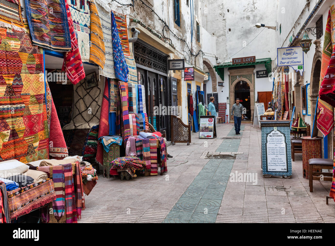 Medina, città vecchia, Essaouira, Marocco Foto Stock