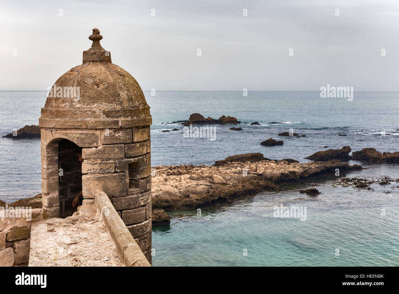 Vecchia Fortezza, Porto, Essaouira, Marocco Foto Stock