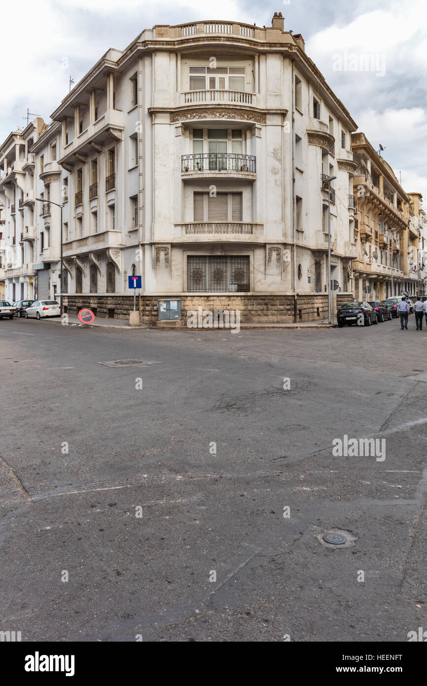 Architettura coloniale francese, Casablanca, Marocco Foto Stock