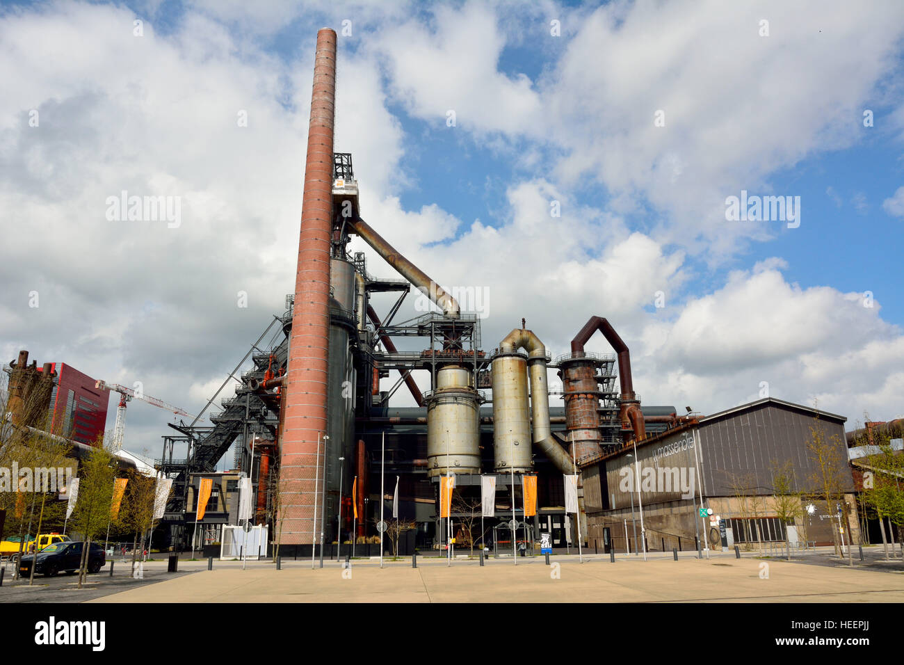 Enorme impianto siderurgico a Esch-sur-Alzette, Lussemburgo. Foto Stock