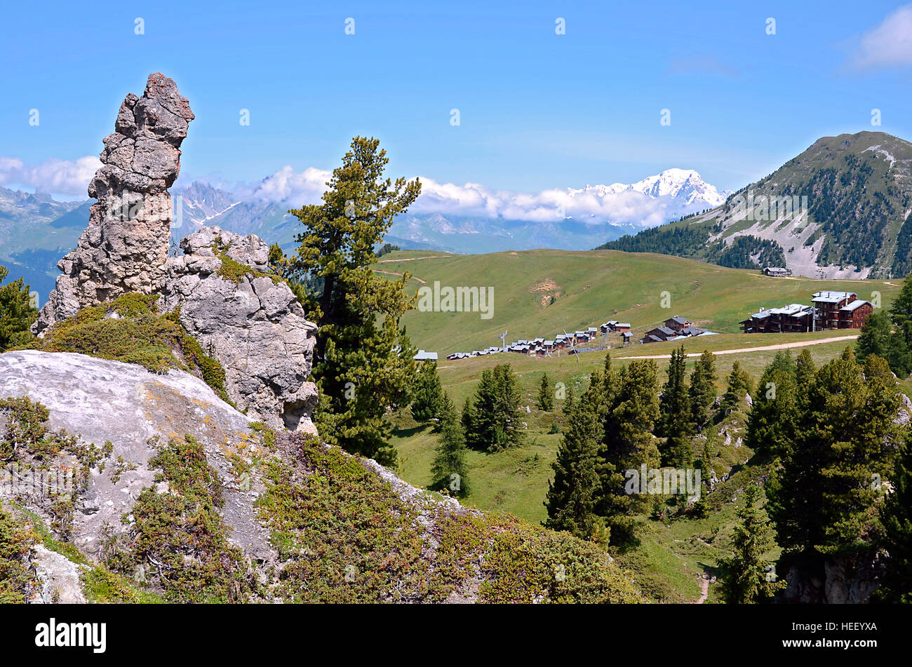 Plagne villaggi della Francia Foto Stock