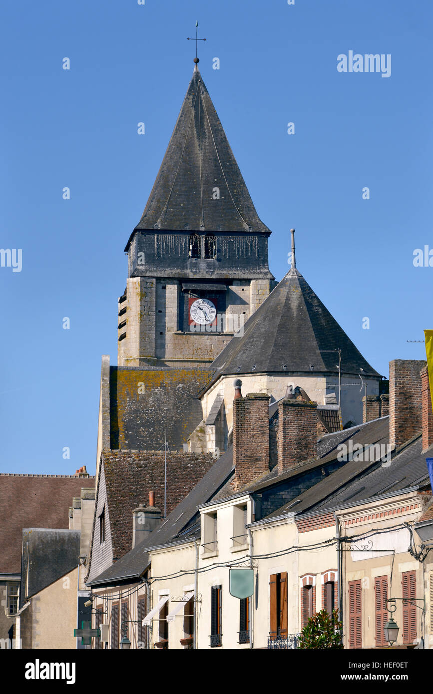 Chiesa di Aubigny-sur-Nère Foto Stock