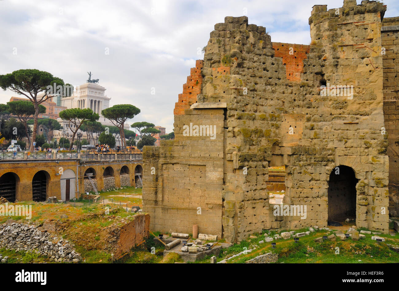 Foro Romano, il centro storico di Roma, Italia. Foto Stock