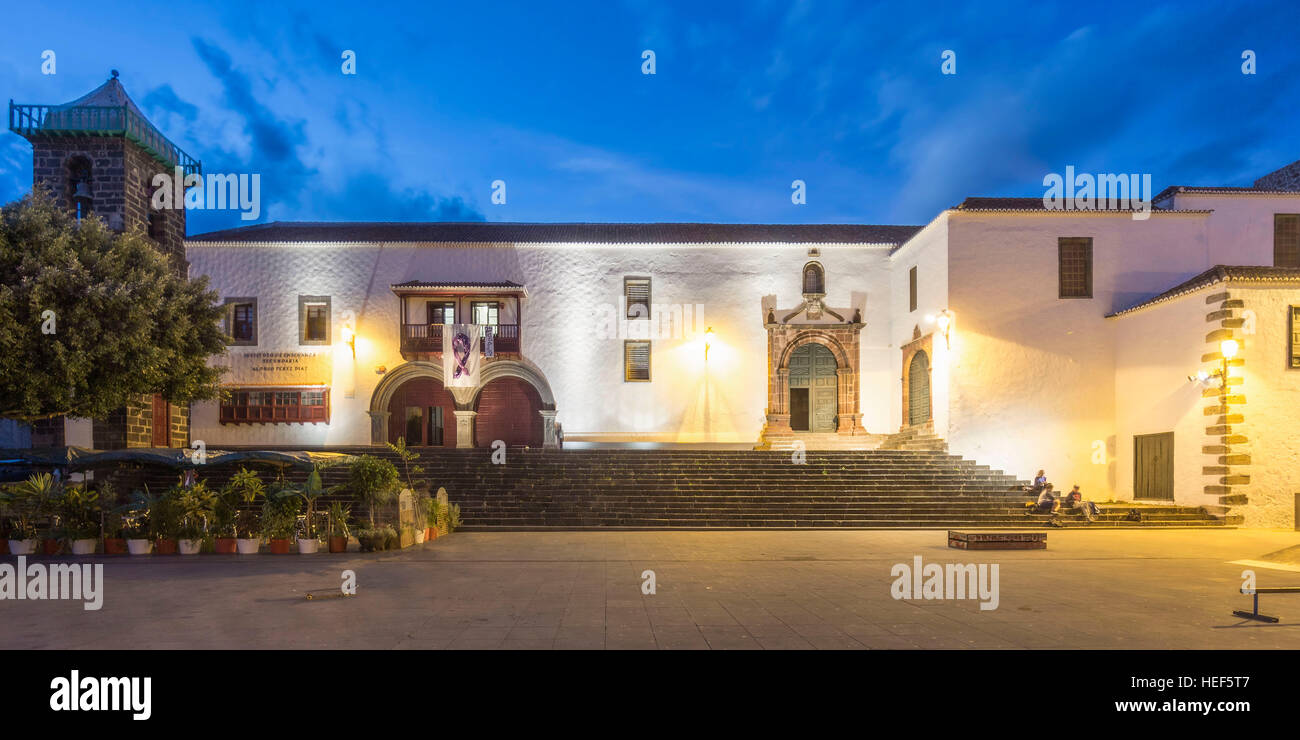 Instituto de Educación Secundaria Alonso Perez Díaz, Plaza de Santo Domingo, Santa Cruz, La Palma Isole Canarie Spagna Foto Stock