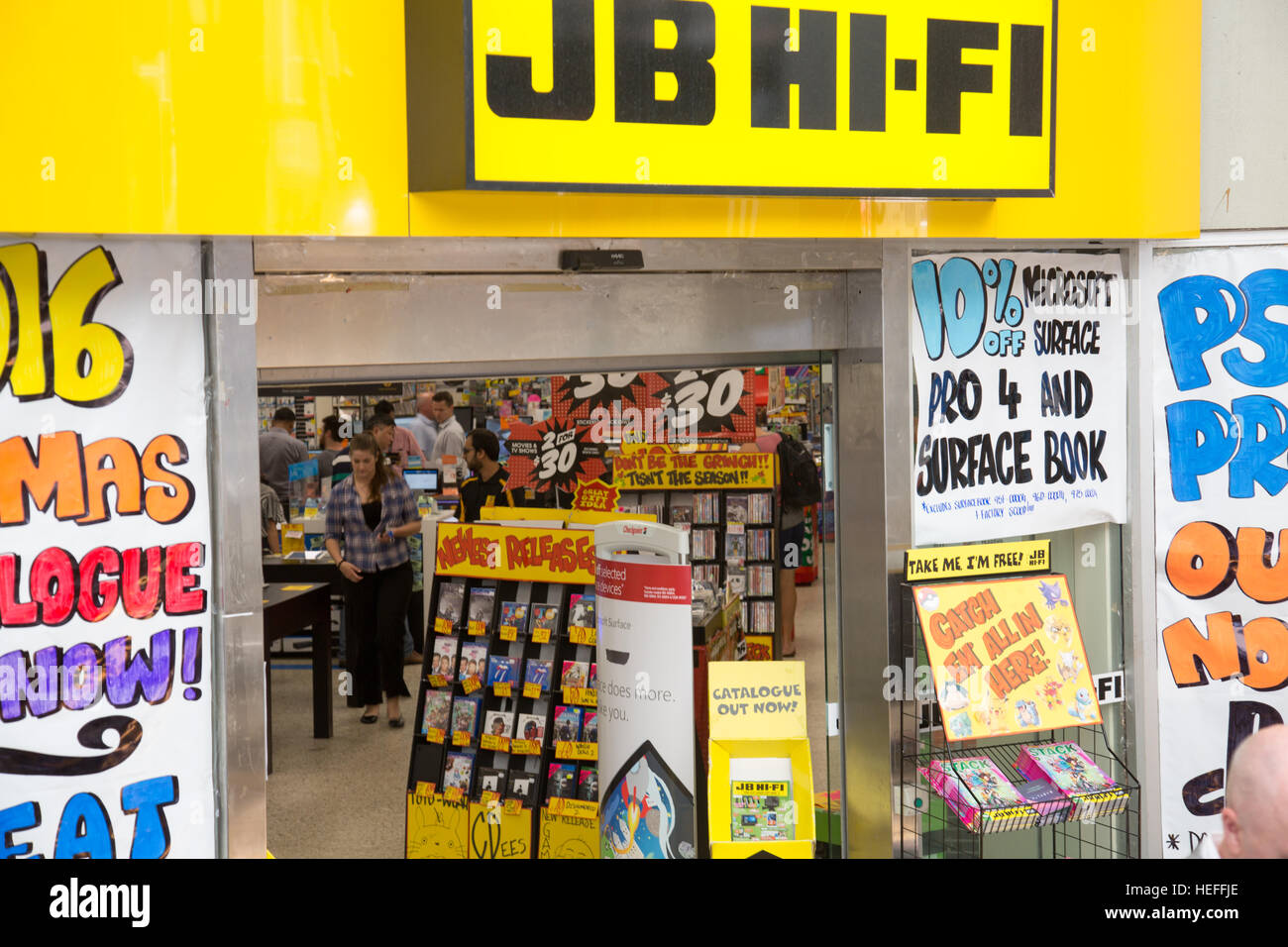 JB HI-FI elettrico hifi negozio di elettronica a nord di Sydney, JB Hifi anche proprio i bravi ragazzi catena di vendita al dettaglio,l'Australia Foto Stock