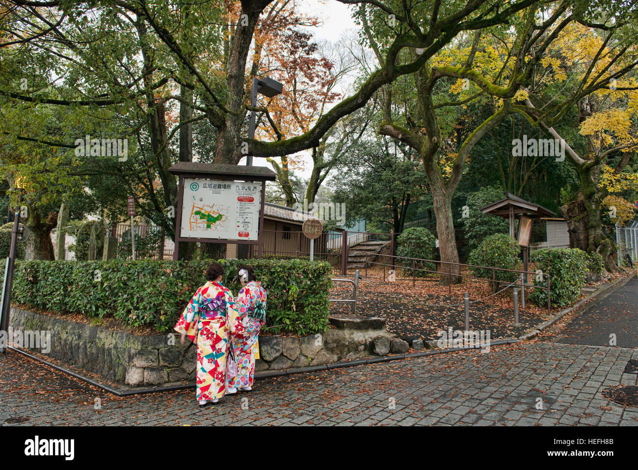 Autunno sightseeing in Higashiyama, Kyoto, Giappone Foto Stock