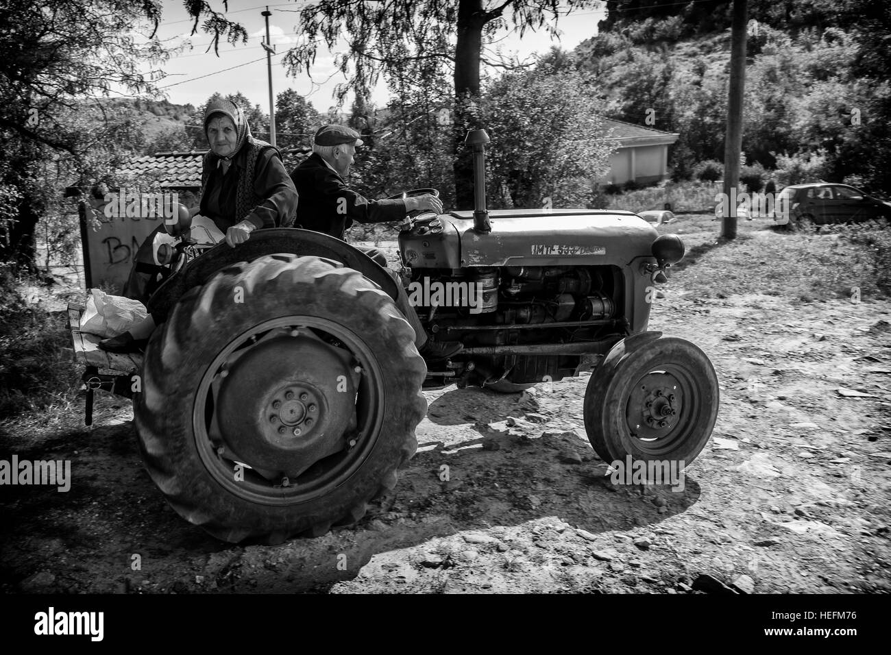 Kumanovo, Macedonia - 22 Settembre 2016: la gente e le tradizioni in remoti villaggi intorno a Kumanovo, Macedonia Foto Stock