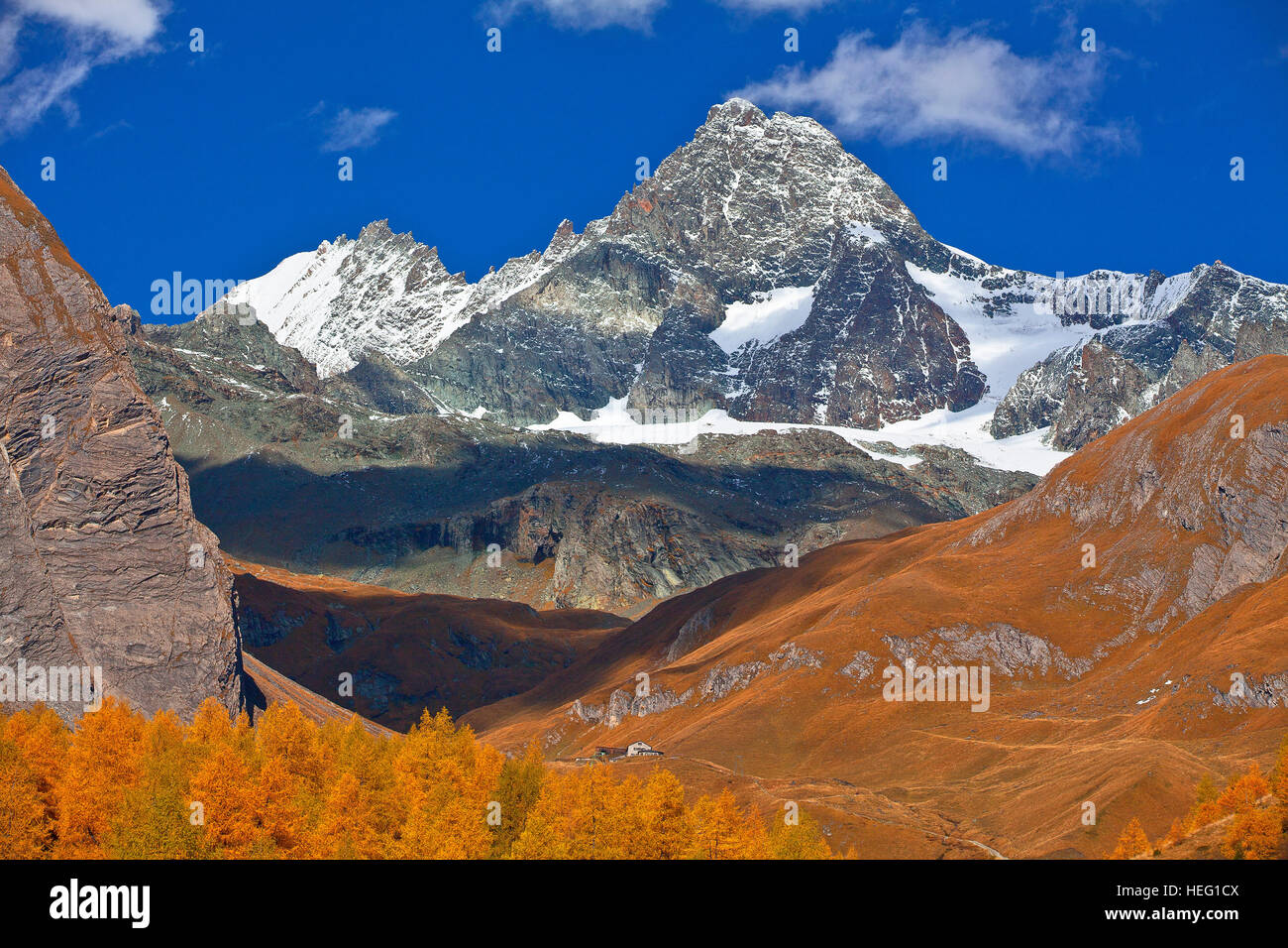 Austria, Tirolo, Kals (paese), GroÃŸglockner (montagna) del sud Foto Stock