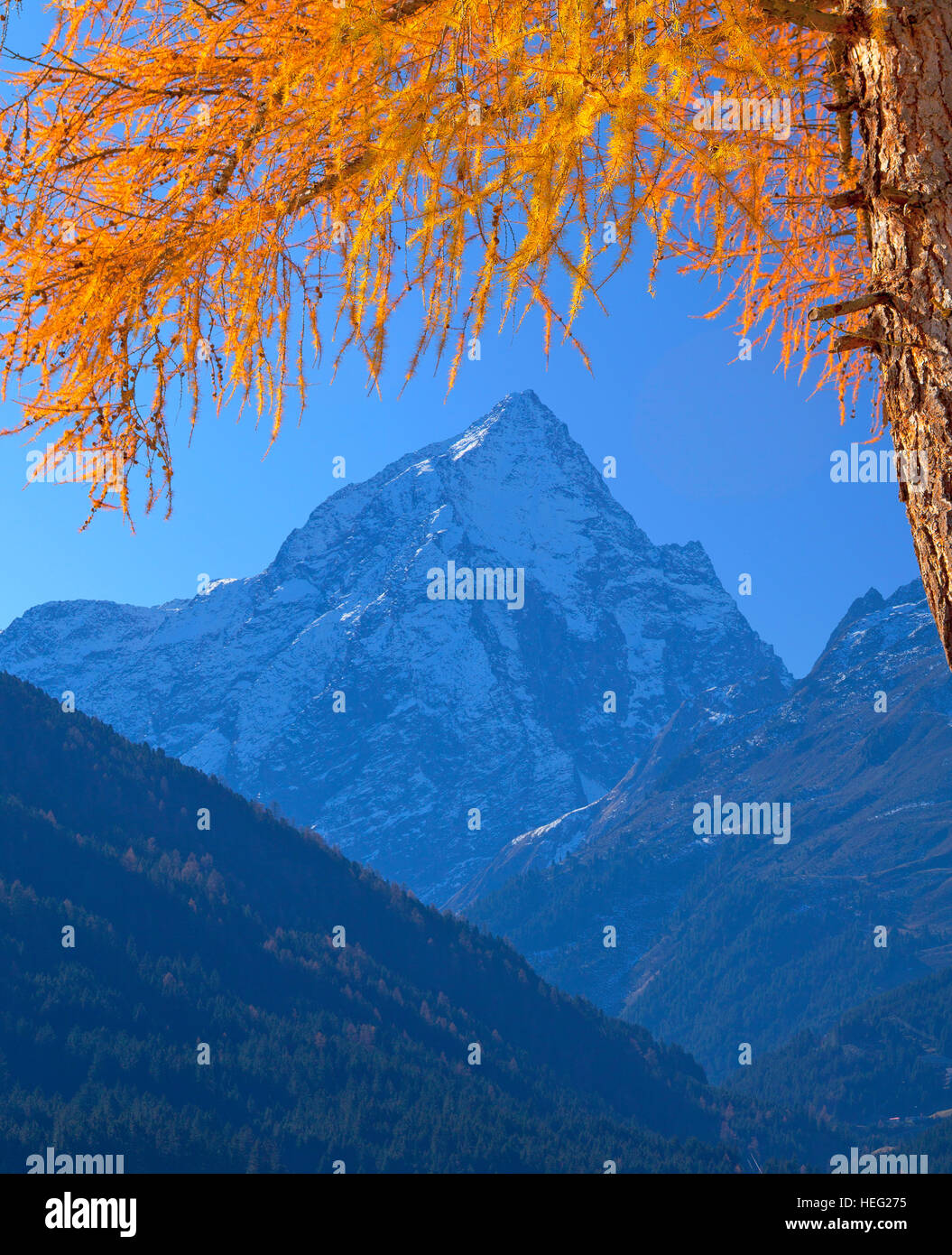 Austria, Tirolo, Sellrain, LÃ¼sener Fernerkogel (montagna) Foto Stock