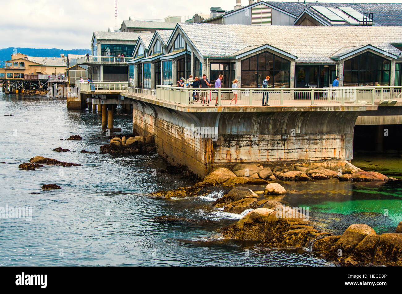 Il Monterey Bay Aquarium building Foto Stock