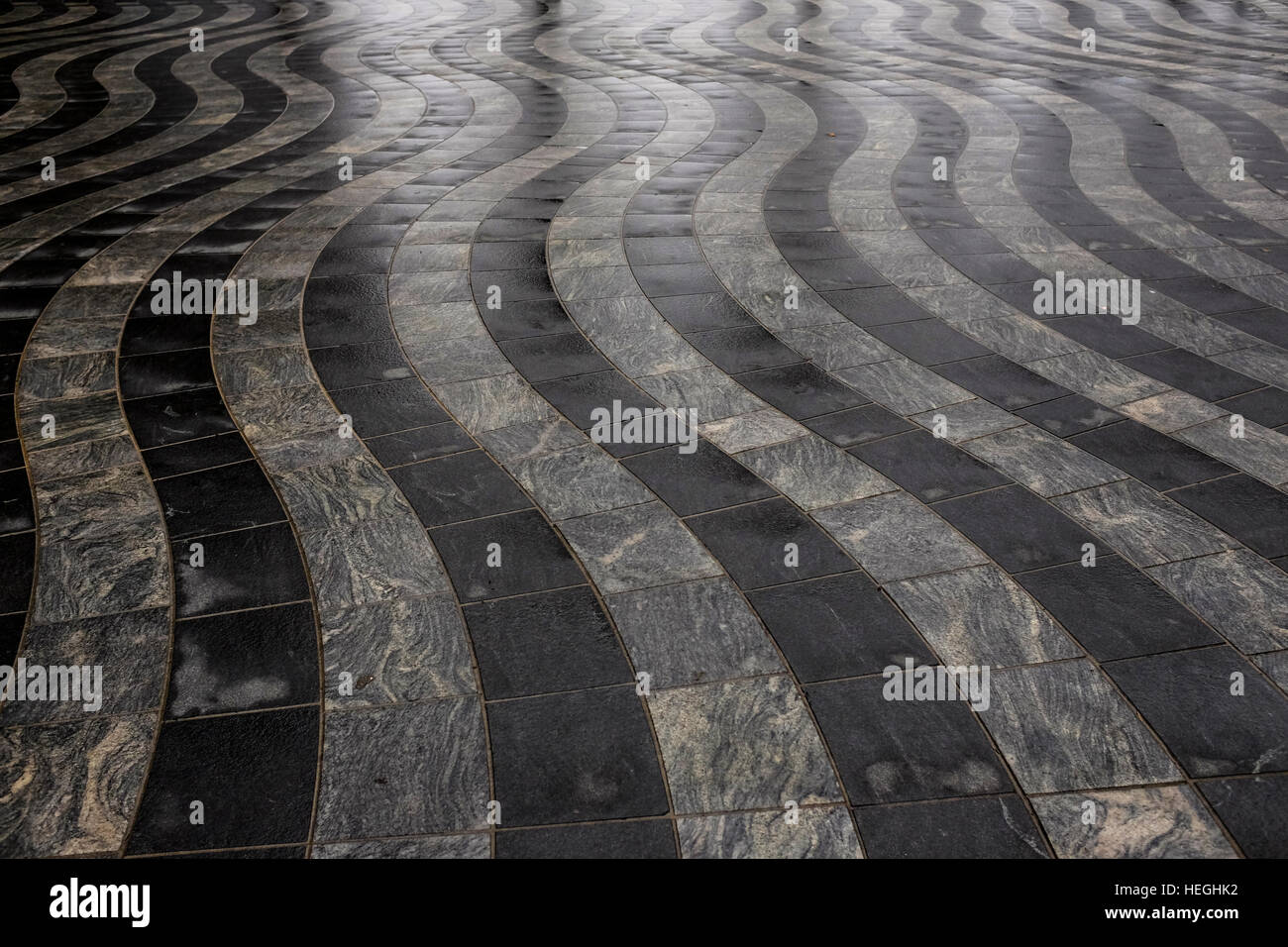 Pavimento in marmo, Docklands Foto Stock