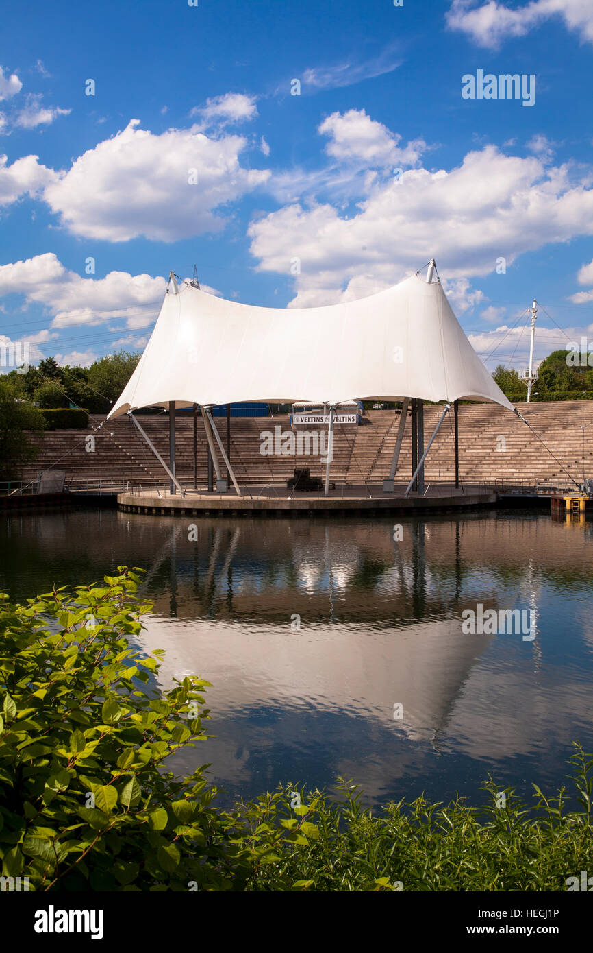 Germania, Gelsenkirchen, anfiteatro presso il canale Rhein-Herne al Nordsternpark Foto Stock