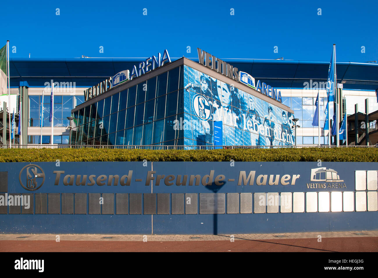 Germania, Gelsenkirchen, il Thousand-Friends-parete allo stadio di calcio Veltins-Arena Foto Stock