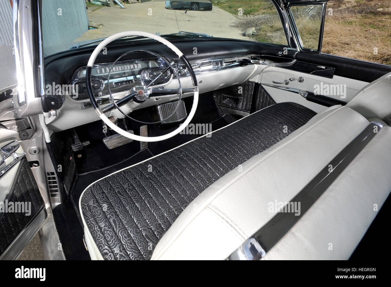 1957 Cadillac Eldorado Seville American automobile di lusso interno Foto Stock