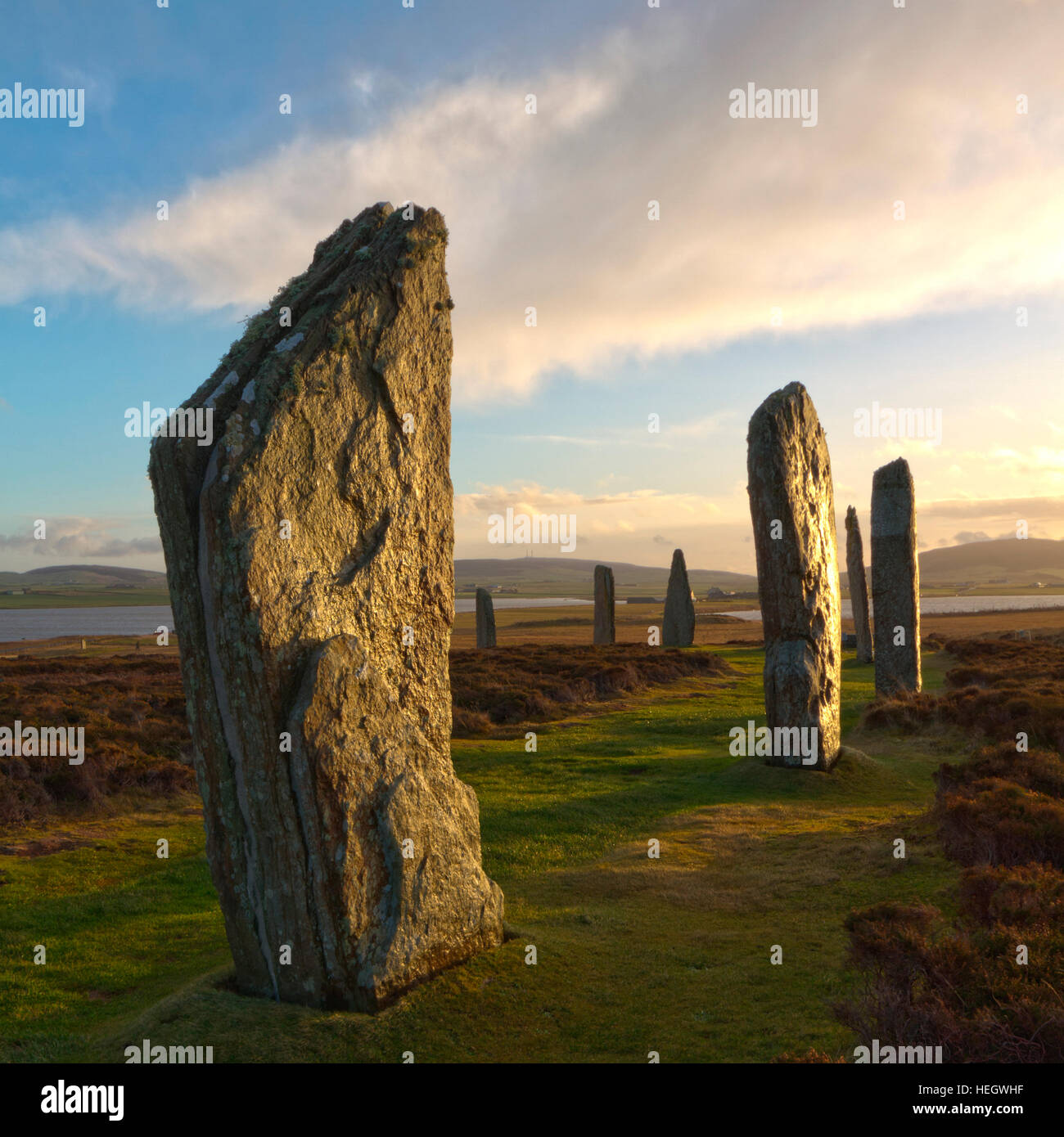 Anello di Brodgar, Orkney Isles Foto Stock