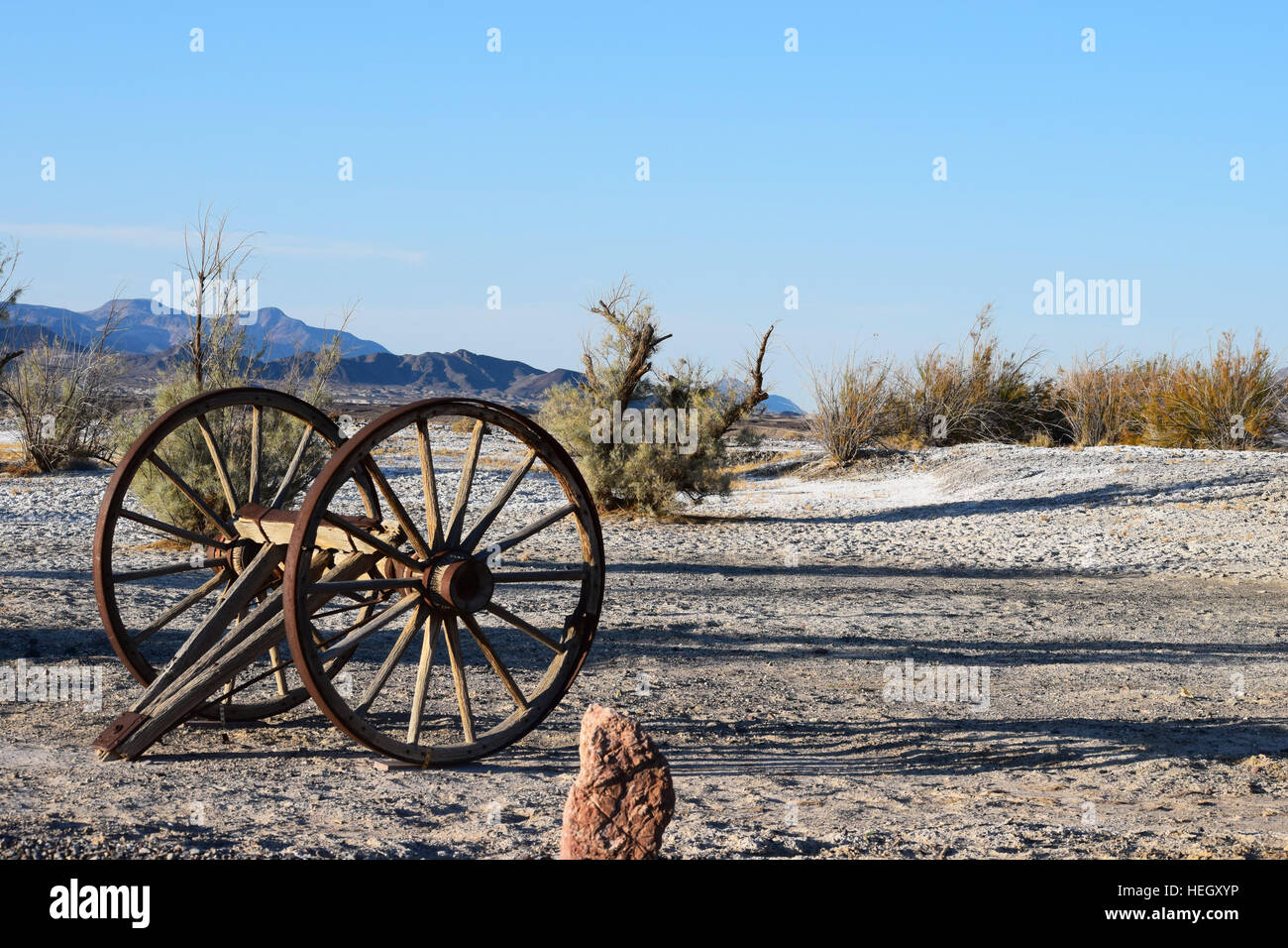 Appoggiate nella valle della morte. Foto Stock