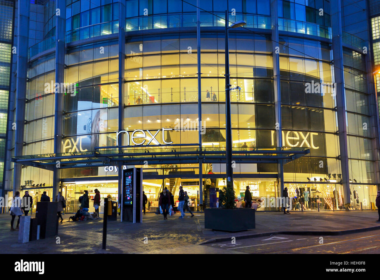 Prossimo negozio nel centro della città di Manchester. Foto Stock