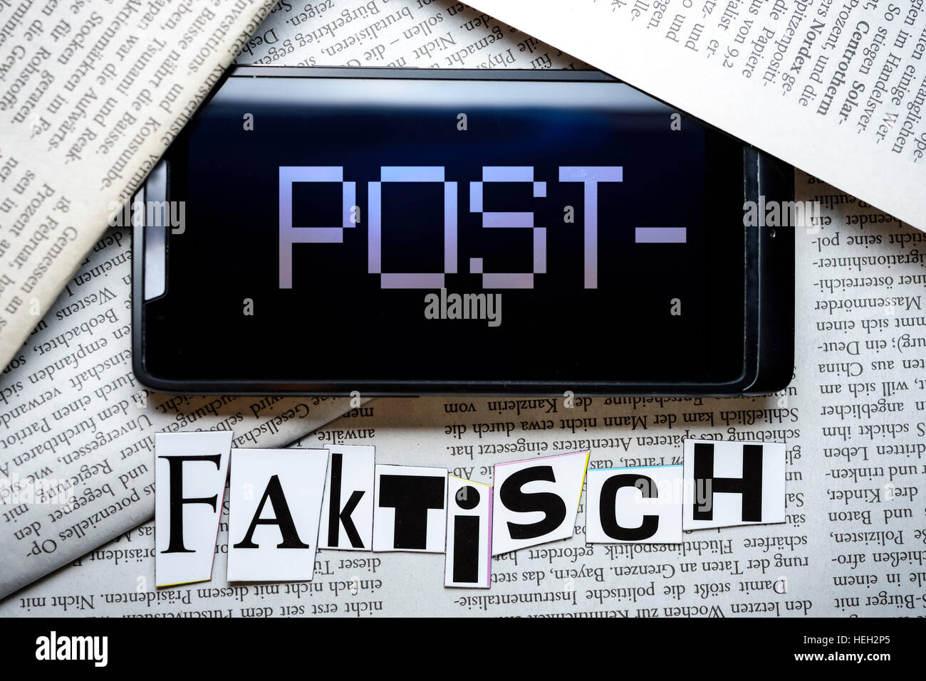 Postfaktisch - Wort des Jahres 2016 Foto Stock