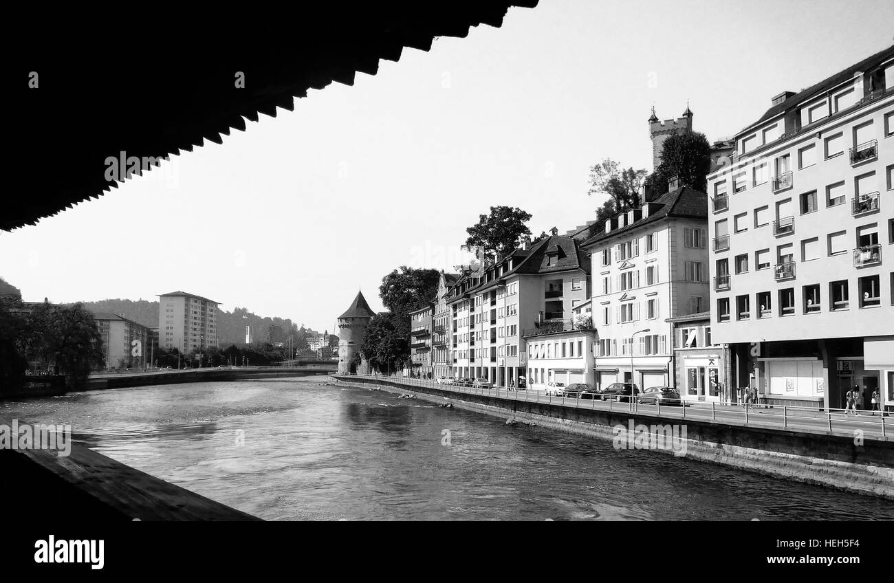 Ponte in Lucerna svizzera Foto Stock