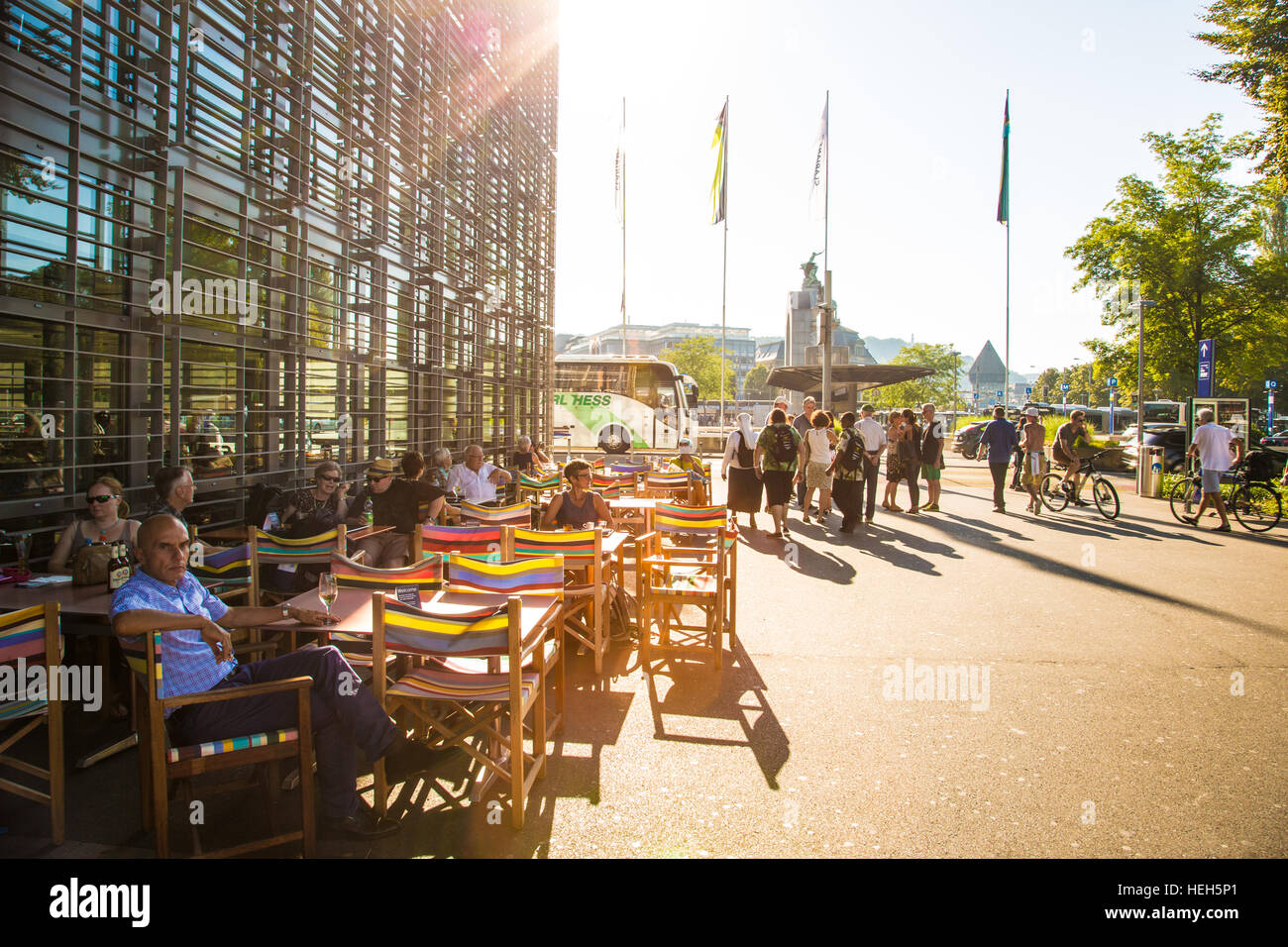 Caffè in Lucerna svizzera Foto Stock