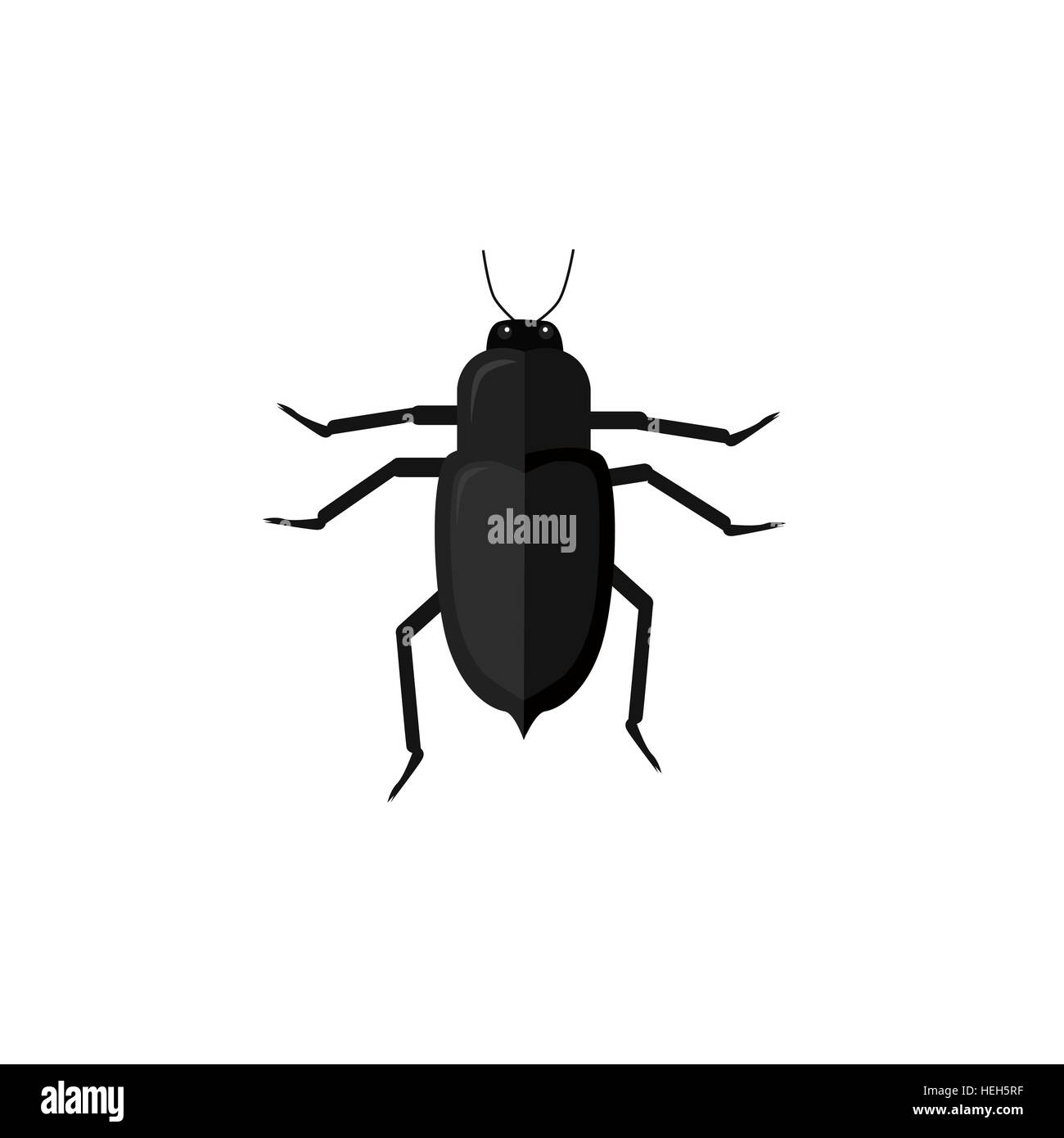 Protaetia può Bug insetto piatto Design. Protaetia può bug insetto piatto design. Piccolo insetto chafer con gambe di nero e di antenne Illustrazione Vettoriale