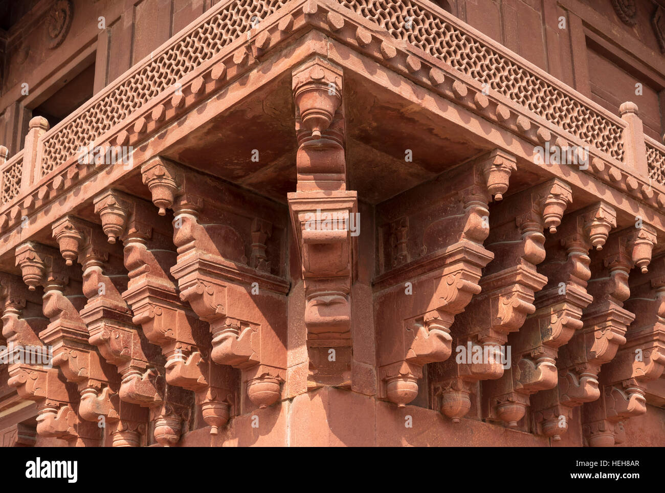 Diwan-i-Khas (udienza privata Hall o Jewel House), Fatehpur Sikri, India Foto Stock