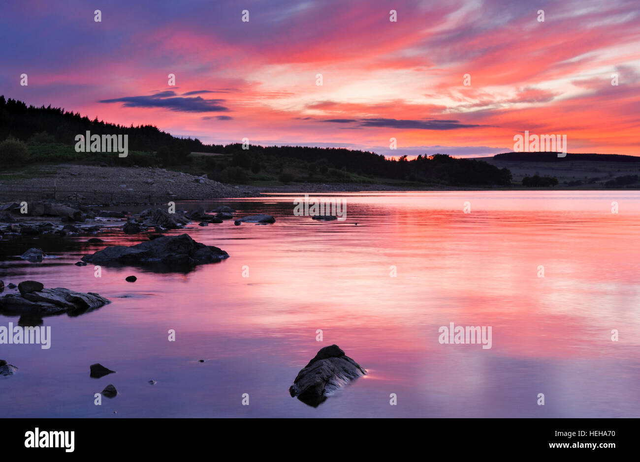 Derwent serbatoio in Northumberland Foto Stock