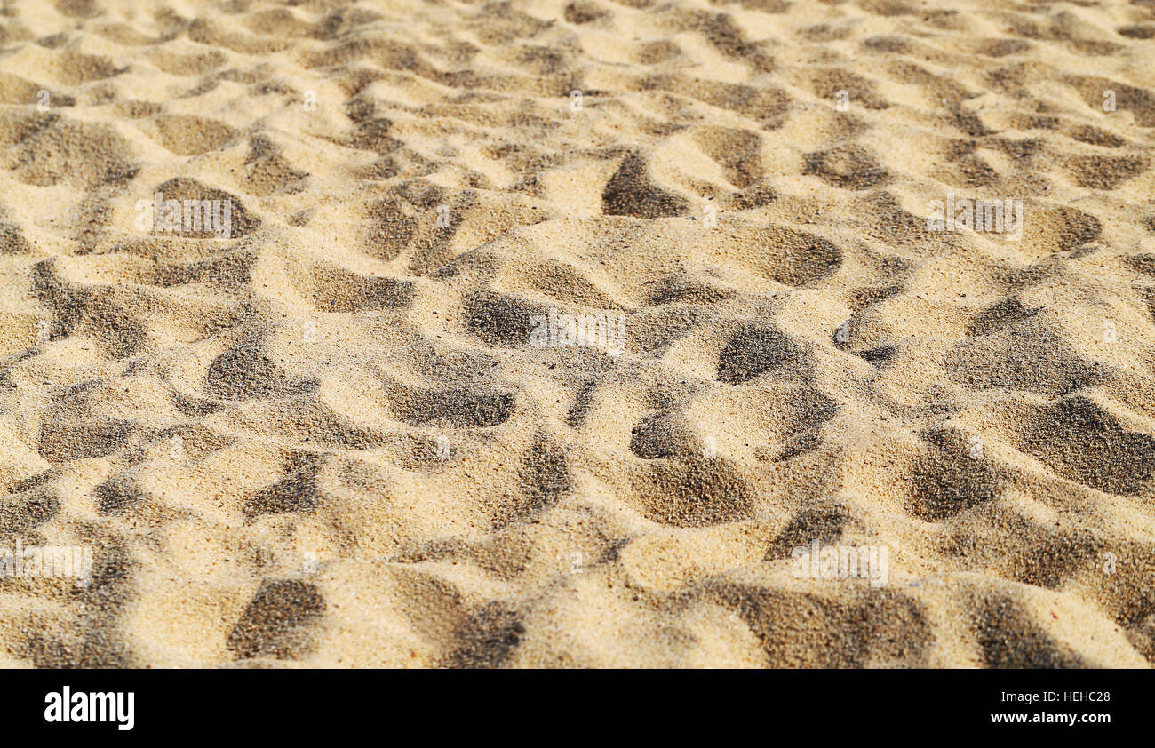 Foto sfondo bianco bella sabbia sulla spiaggia Foto Stock