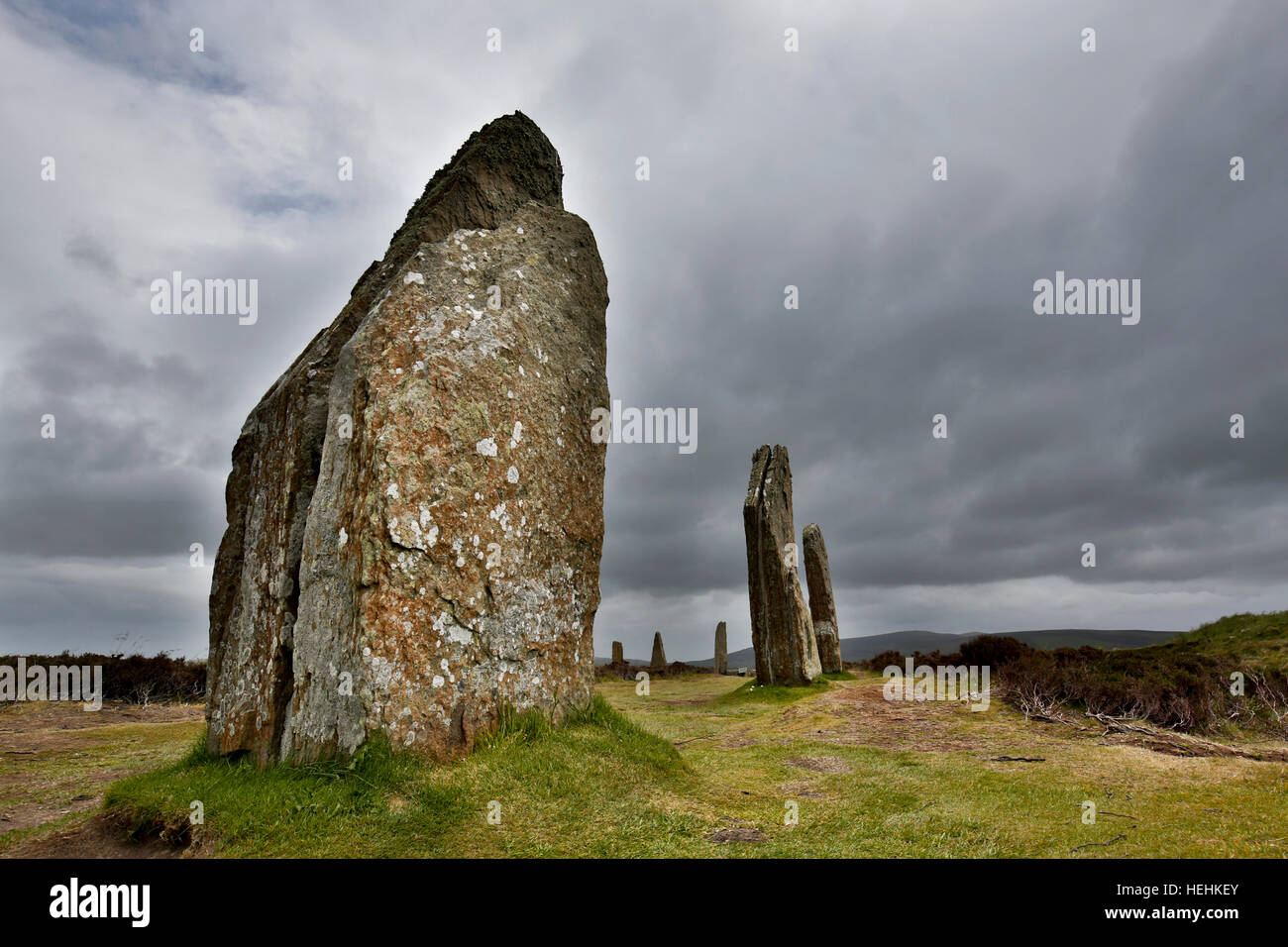 Anello di Brodgar; Orkeny; Scozia - UK Foto Stock