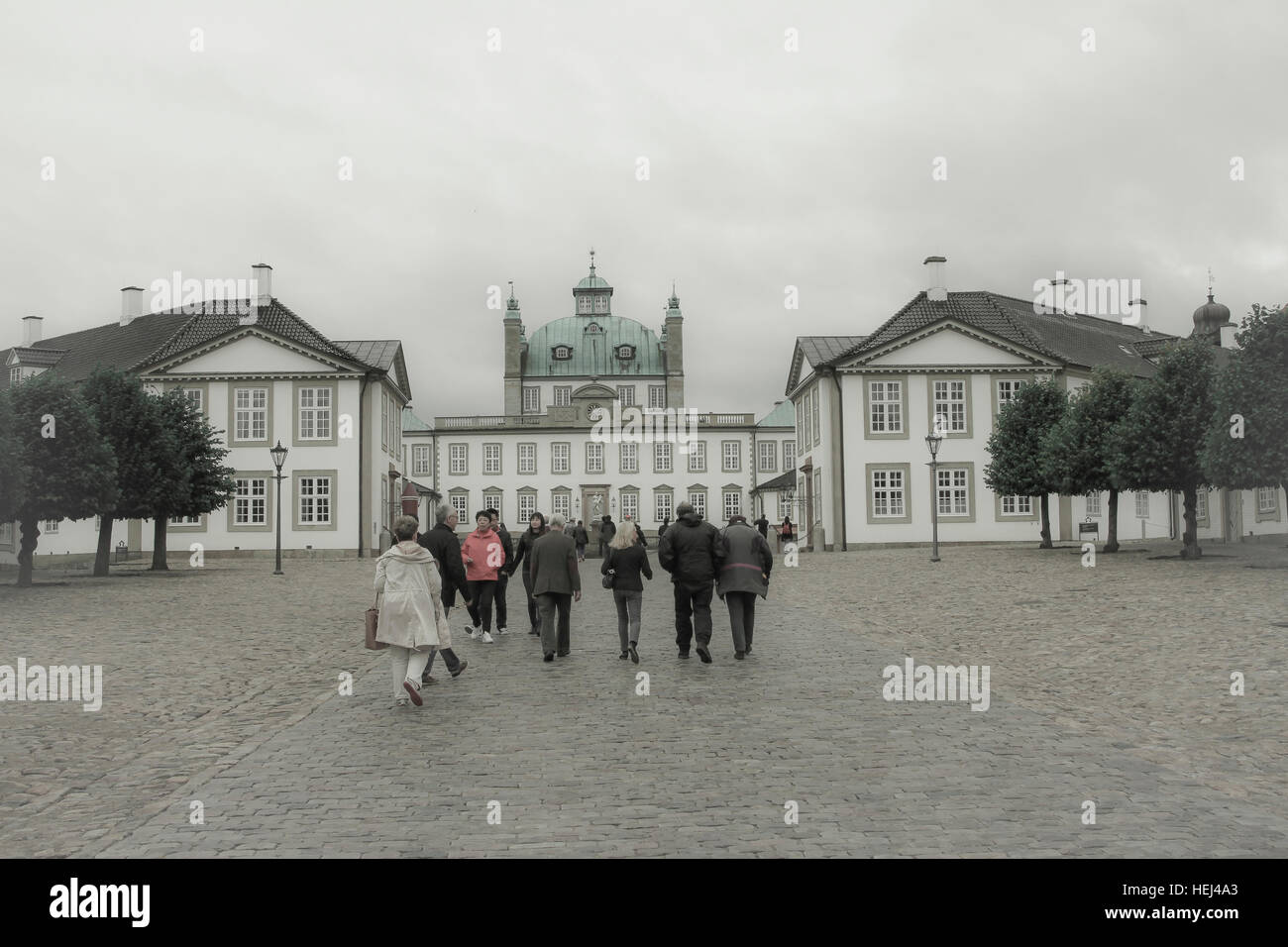 Copenhagen, Danimarca - 2 Ottobre 2016: persone che visitano i motivi del Queen's Summer Palace, Fredensborg a Copenhagen, Danimarca e Scandinavia Foto Stock