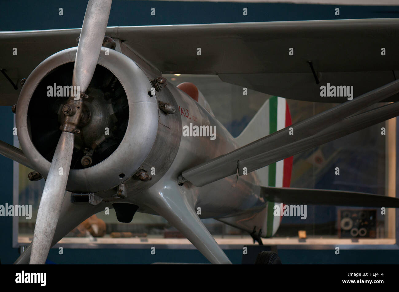 Un vecchio aeromobile alt al Museo della Scienza e della Tecnologia di Milano Foto Stock