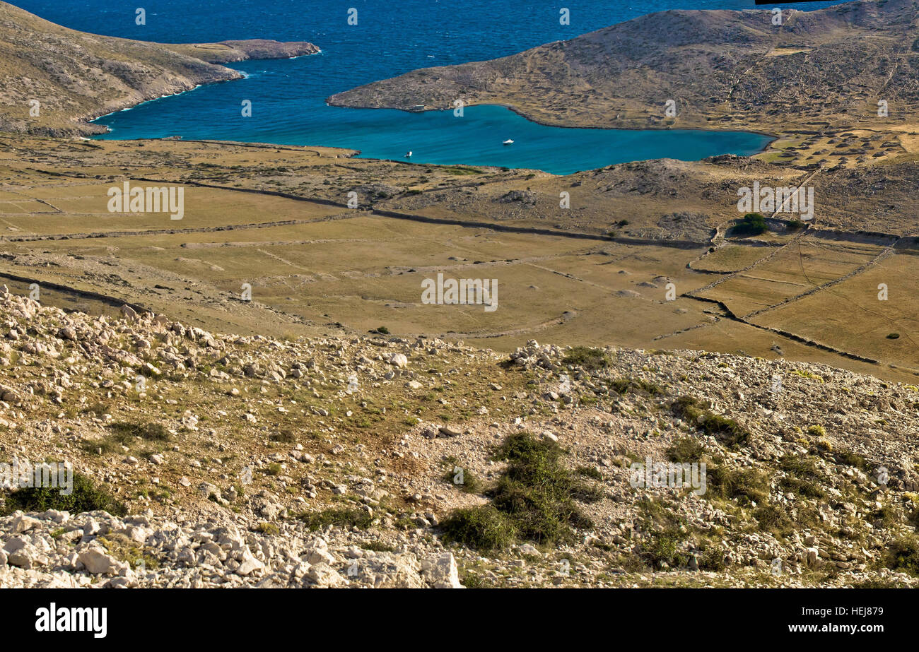 Mala luka yachting Baia di Isola di Krk, Croazia Foto Stock