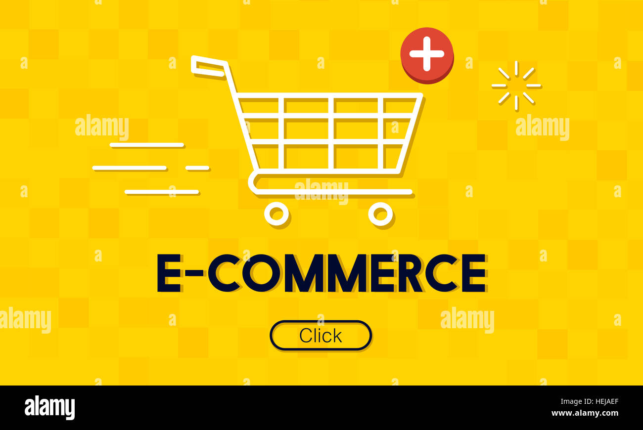 Aggiungi Carrello Acquista ora online Commerce concetto grafico Foto Stock