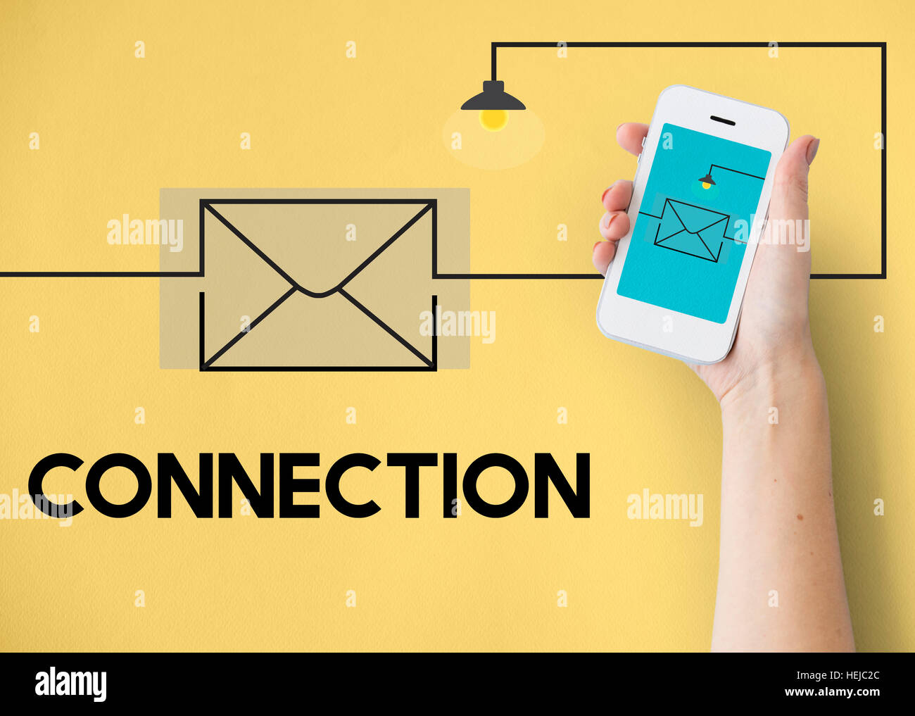 Messaggio di posta elettronica in arrivo il concetto di comunicazione Foto Stock