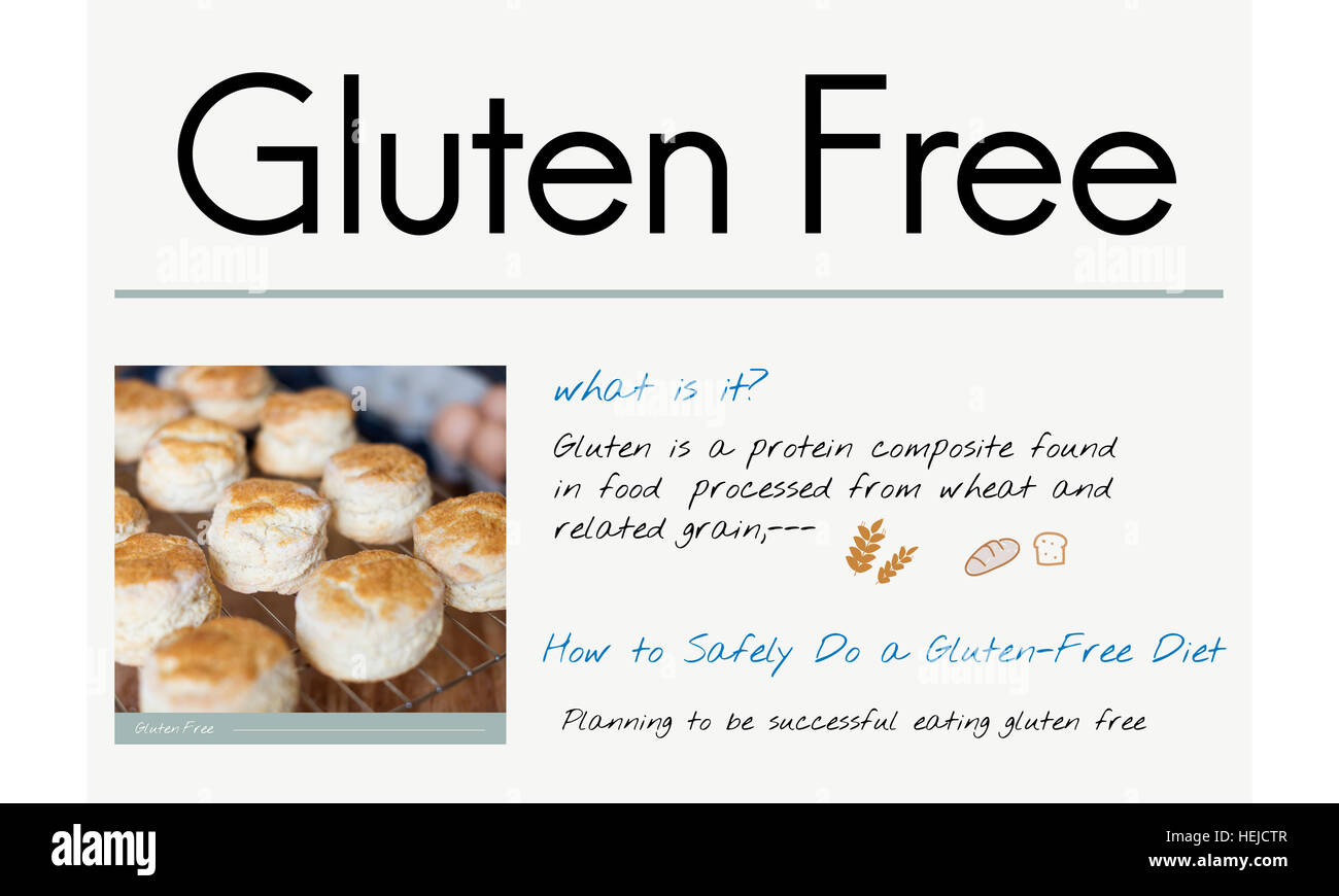 Glutein libera la malattia celiaca Concept Foto Stock
