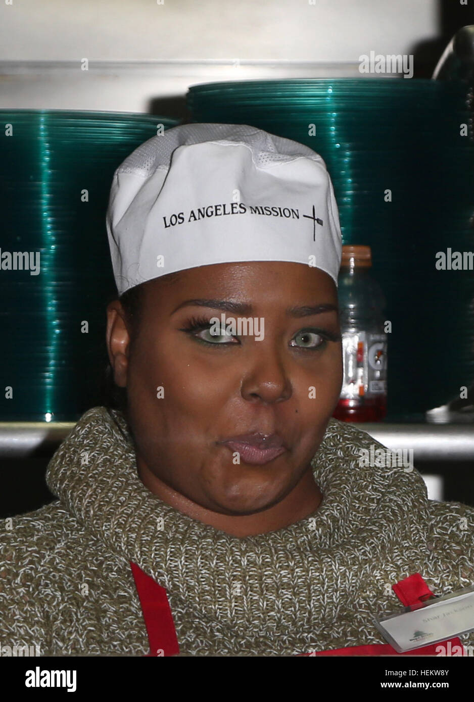 Los Angeles, CA, Stati Uniti d'America. 23 Dic, 2016. Shar Jackson, a Los Angeles missione festa di natale, presso il Los Angeles missione In California il 23 dicembre 2016. © Faye Sadou/media/punzone Alamy Live News Foto Stock