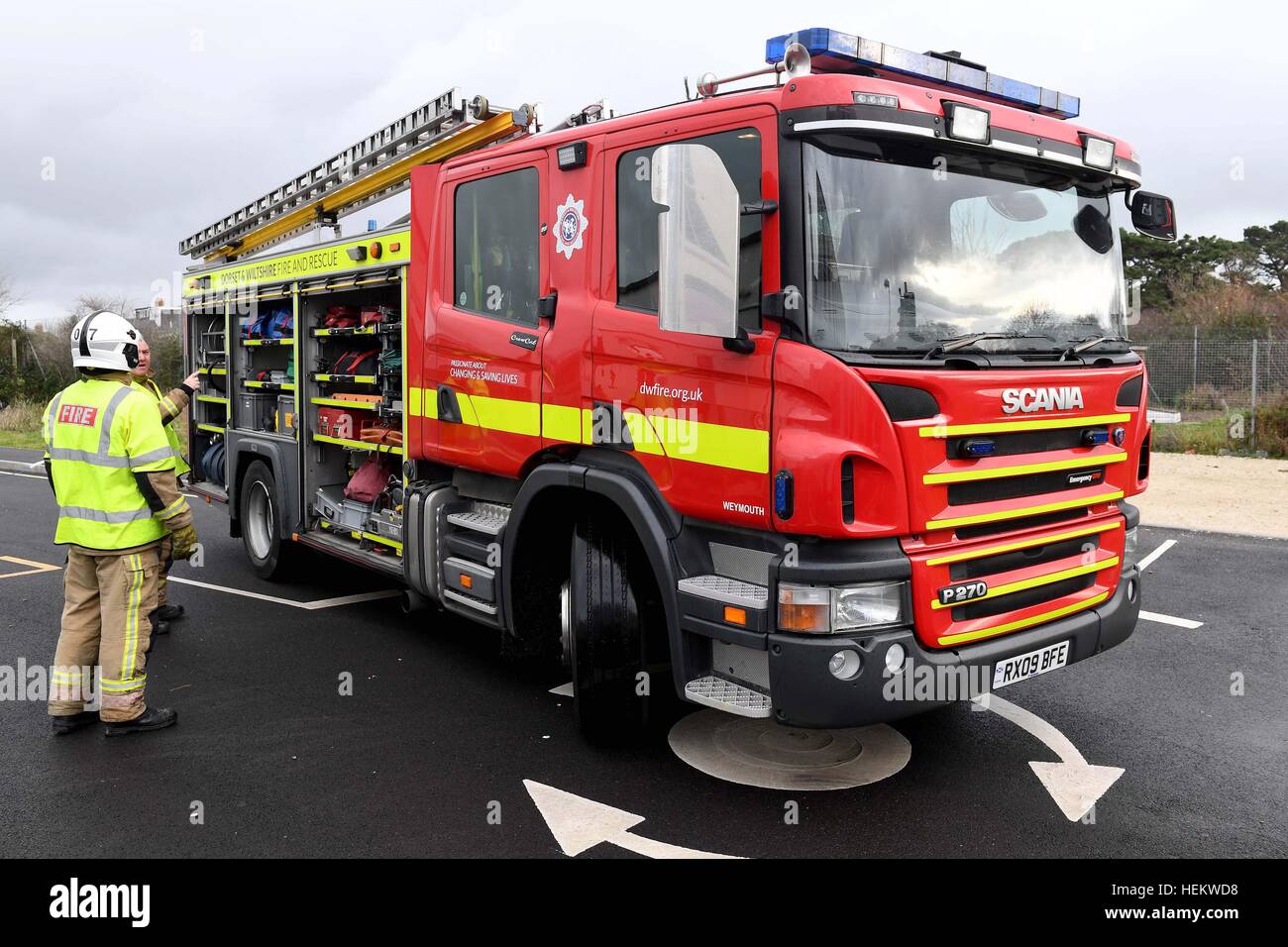 Motore Fire, pompiere e "motore fire' UK Foto Stock