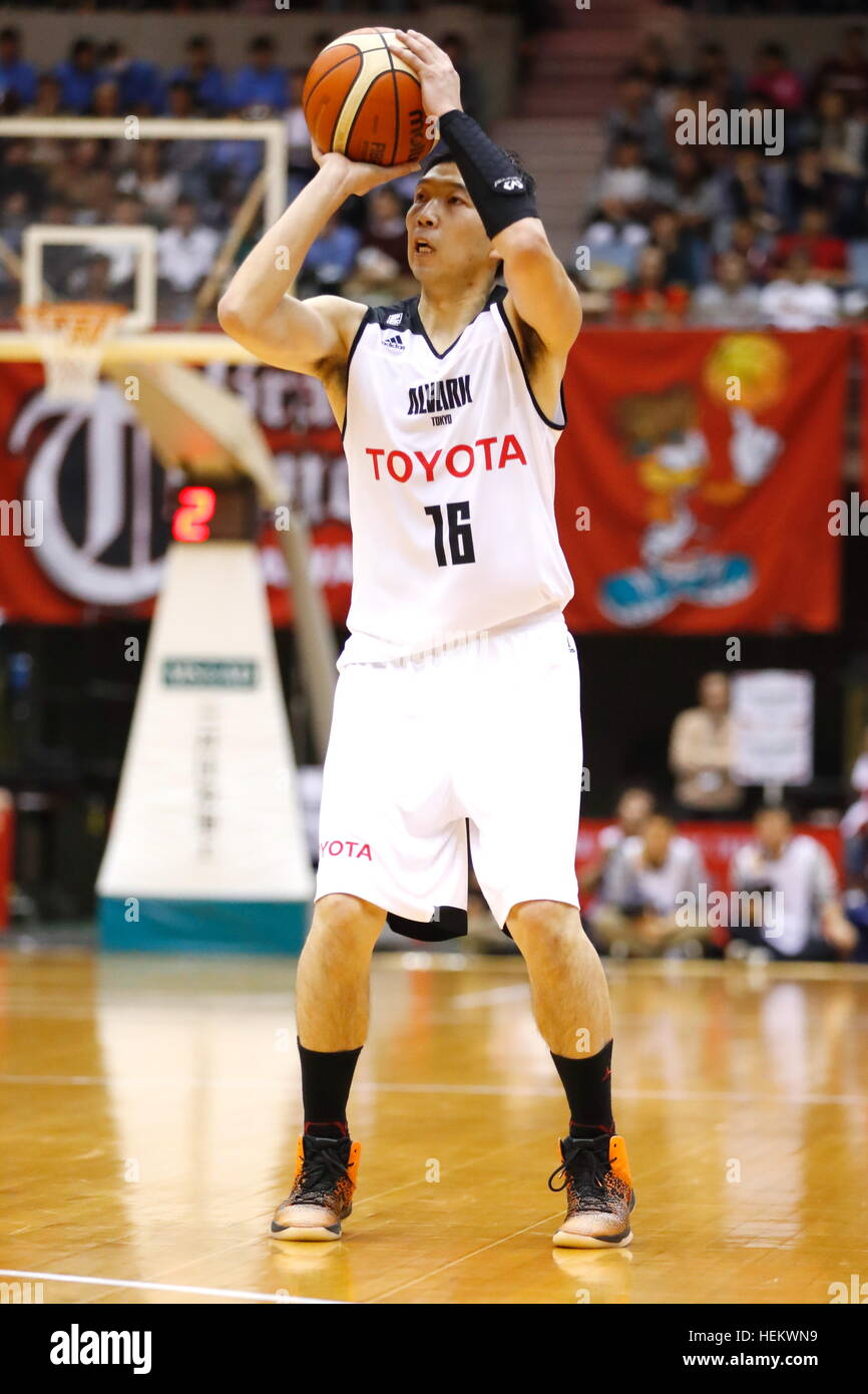 Keijuro Matsui (Alvark), 23 dicembre 2016 - Basket : 2016-17 B.LEAGUE Prima Divisione corrispondenza tra Kawasaki Brave Thunders 87-70 Alvark Tokyo team a Todoroki Arena di Kanagawa, Giappone. (Foto di Sho Tamura/AFLO SPORT) Foto Stock