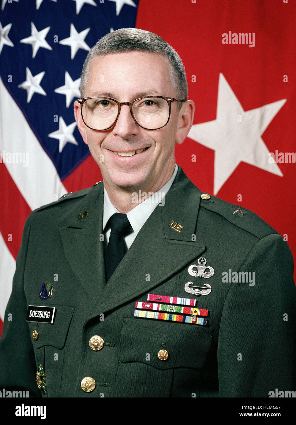 Ritratto di US Army Brigadiere Generale John C. Doesburg (scoperta) Ritratto di U.S. Esercito Brig. Gen. John C. Doesburg Foto Stock