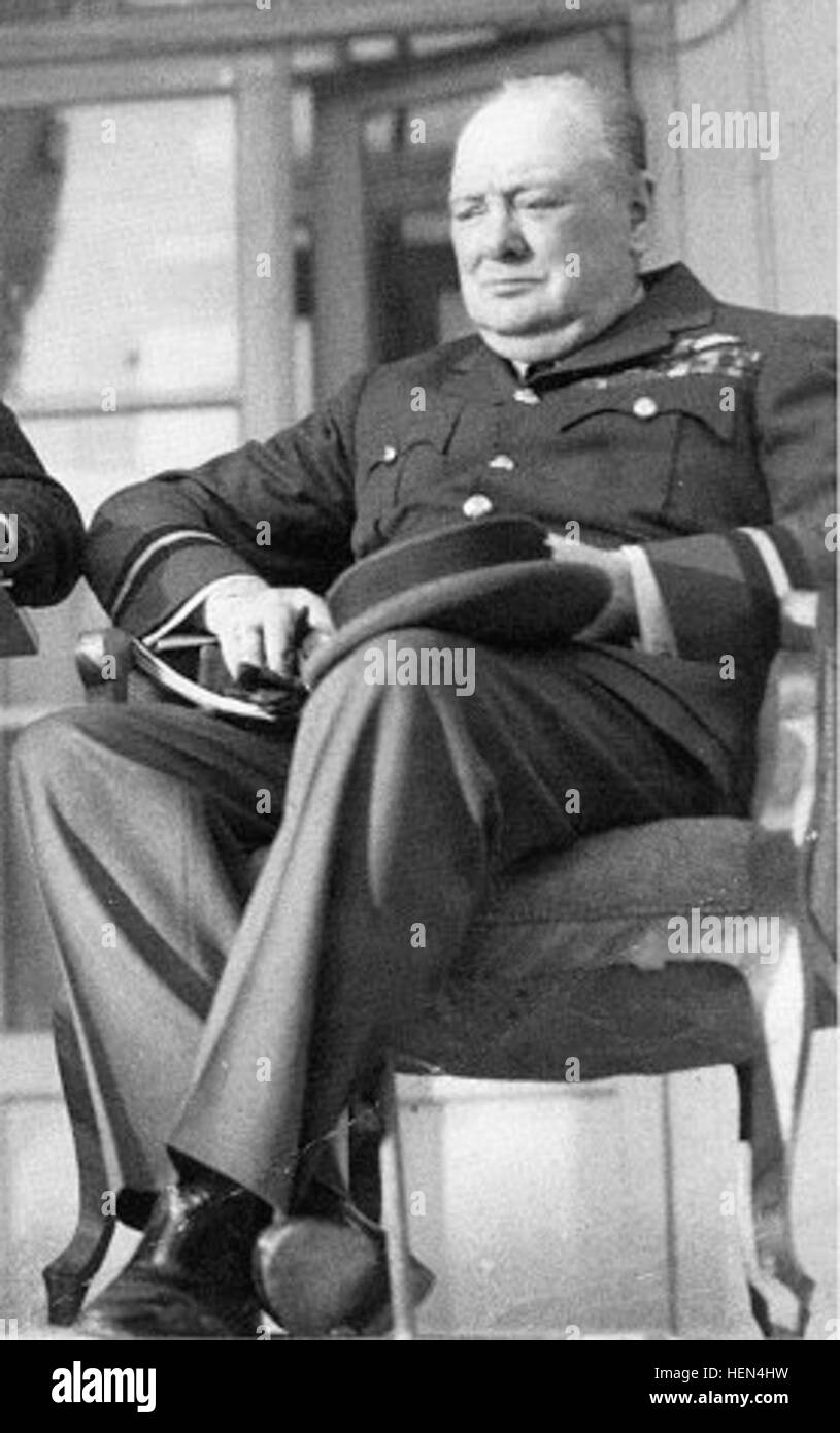 Churchil a Tehran Conference 1943 Foto Stock