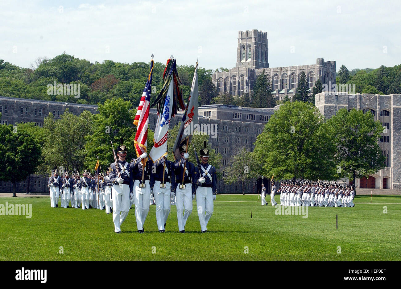 USMA Color Guard su Parade Foto Stock