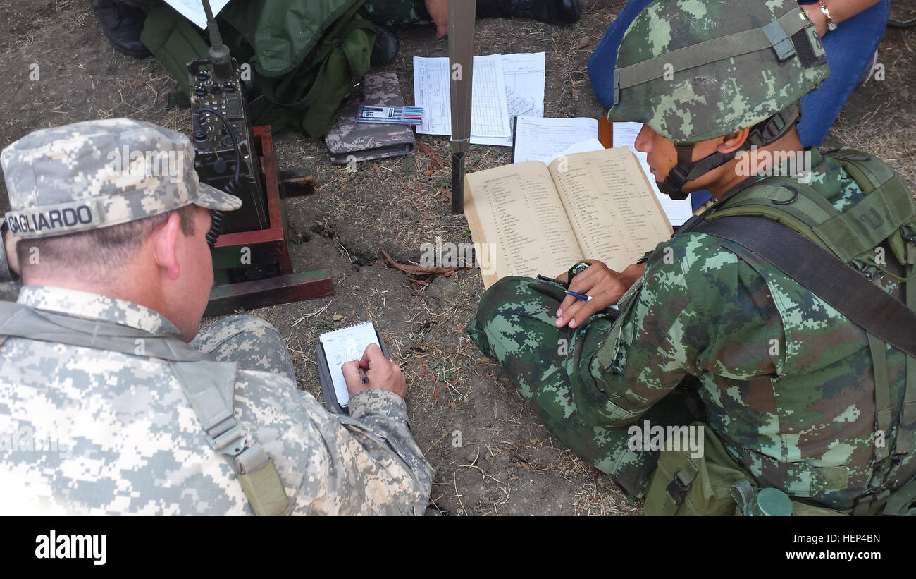 I soldati della 31-1st Reggimento di Fanteria, re della Guardia Forza di dispiegamento rapido e soldati dal 2° Stryker Brigade Combat Team, XXV divisione di fanteria, lavorare insieme durante l'addestramento militare esercizio Cobra Gold 15 in Lop Buri, Thailandia, Feb. 7. Cobra Gold 15 è un esercizio congiunto tra la Royal Thai Esercito e gli Stati Uniti Esercito la focalizzazione sull'interoperabilità, umanitaria azione civica e impegni della comunità. (U.S. Foto dell'esercito dal 2° Stryker Brigade Combat Team) 2SBCT soldati treno con Royal Thai Army 150207-A-WB123-115 Foto Stock