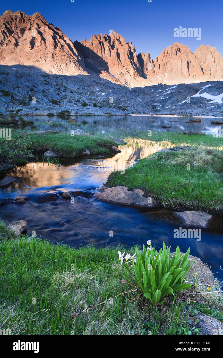 Dusy picchi di bacino Foto Stock