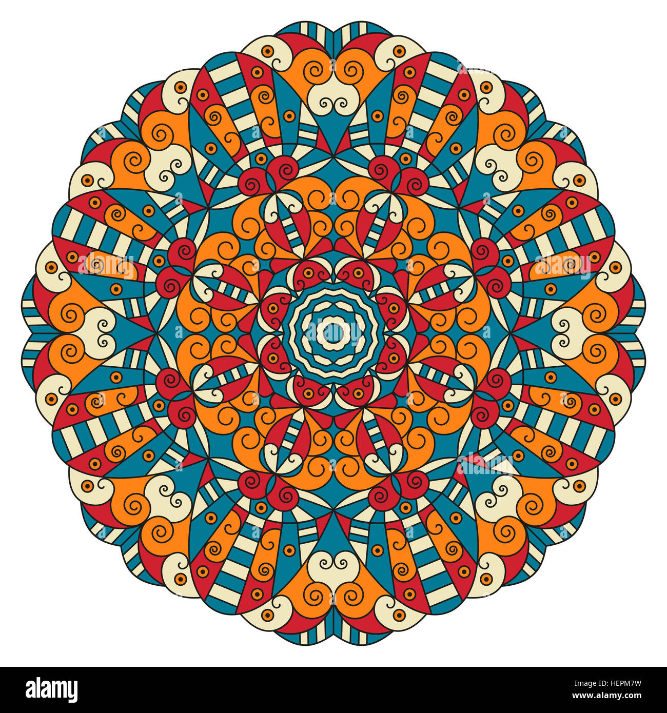 Immagini Stock - Forme Geometriche E Colori Formano Un Mandala Per