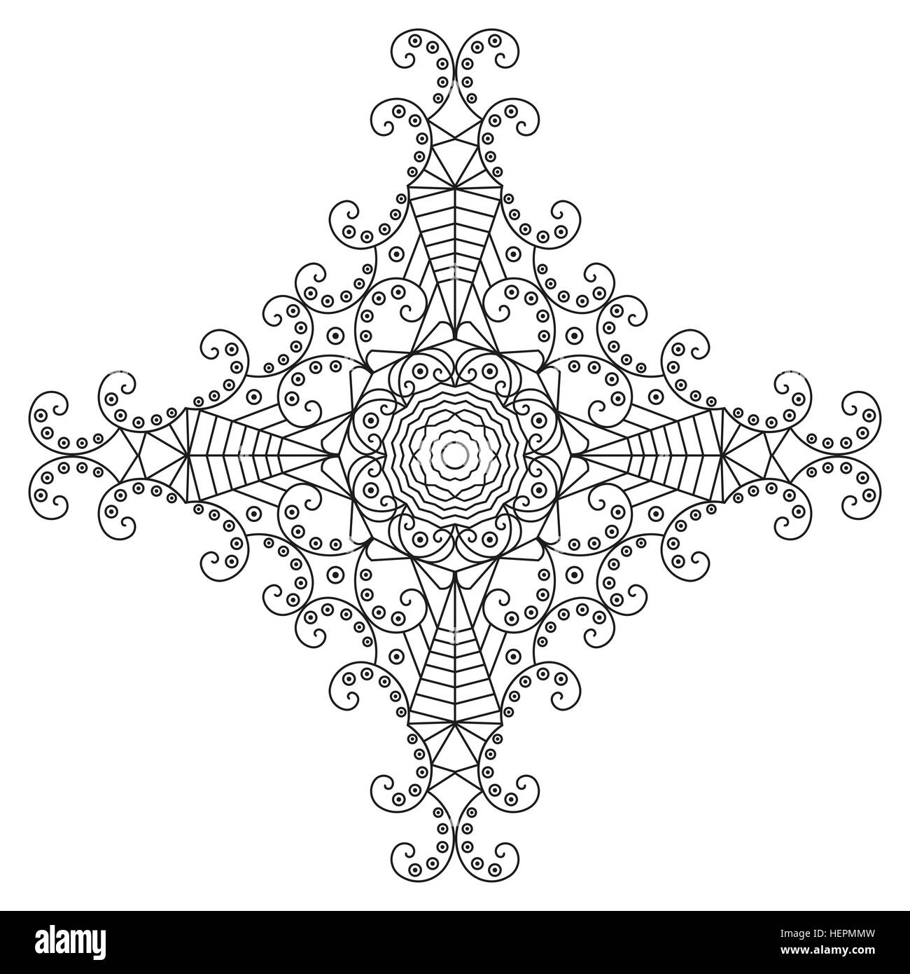 Nero-bianco modello etnico. Elemento per la progettazione Foto Stock Nero-bianco modello etnico. Elemento per la progettazione Foto Stock