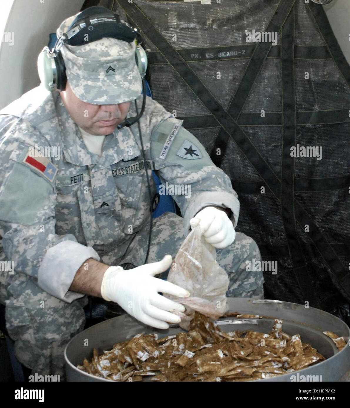 Paolo privato Pettit, 3° Battaglione, 1° Reggimento, Texas State Guard Foto Stock